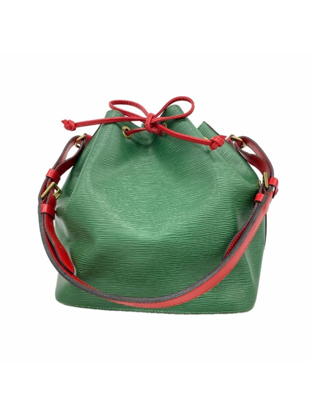 Louis Vuitton Shoulder Bag Epi Petit Noe Borneo Green Castilian Red